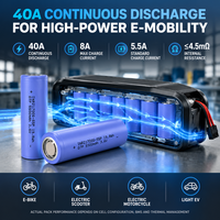Batterie lithium-ion haute capacité INR21700S-55P 5500mAh 3.6V 21700, décharge continue 40A pour pack de batterie de vélo électrique