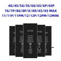 Vente en gros OEM Batterie de téléphone portable de haute qualité pour iPhone 11 12 13 14 15 Pro Max 5 6S 6 7 8 Plus X XR XS Batteries