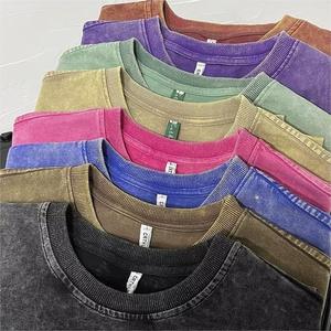 เสื้อยืดโอเวอร์ไซส์ผู้ชาย แขนสั้น ผ้าฝ้าย 100% ระบายอากาศได้ดี เป็นมิตรกับสิ่งแวดล้อม ลายพิมพ์ดิจิทัลแบบสั่งทำพิเศษ สไตล์วินเทจ ผ่านกระบวนการ Stonewashed และ Acid Wash - Product Image 1