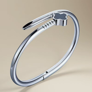 Pulsera Moderna con Logotipo Personalizado, Acero Inoxidable, Chapado en Oro <span class=keywords><strong>de</strong></span> 18k, Diseño <span class=keywords><strong>de</strong></span> Uña, Resistente al Agua, Joyería Fina para Regalo <span class=keywords><strong>de</strong></span> Aniversario - Product Image 2