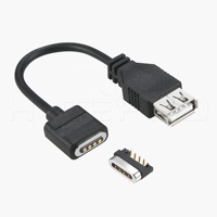 Meilleure vente de câble magnétique femelle à 4 broches connecteur vers câble de données femelle pour chargeur de téléphone portable
