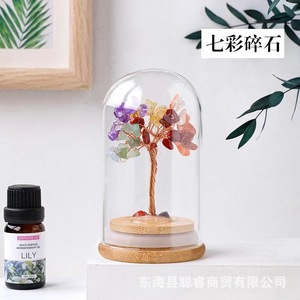 Árbol de Dinero de Cristal, Amatista, Decoración Hecha a Mano para el Hogar, Adorno de Feng Shui con Cúpula de Cristal, 10x6cm - Product Image 3