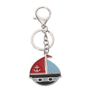 Porte-clés moderne en caoutchouc avec ancre de voilier et pendentif en métal, petits cadeaux - Product Image 6