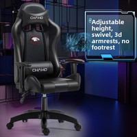 Chaise de jeu ergonomique de style racing en métal rose à dossier haut avec fonction de massage pour les joueurs et les utilisateurs d'ordinateur
