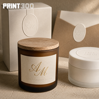 Étiquettes personnalisées en relief 3D avec logo, papier texturé spécial, autocollants gaufrés, estampage à chaud doré pour pots de bougies, parfums, cadeaux