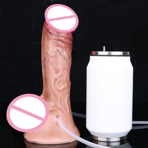 Realistic Squirting Inflatable Knot Penis Ejaculating <b>Dildo</b> Toy 8.22'' Real Fantasy Cum <b>Dildo</b> Huge Inflatable Anal Plug Sex Toy - Product Image 5