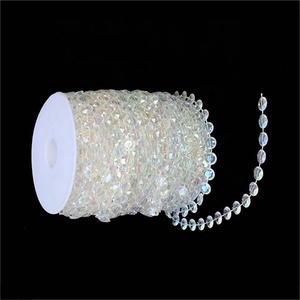 Hot Popular 30 M/cuộn 10MM Óng Ánh Acrylic AB Màu Hạt Strand Dòng Chuỗi Giáng Sinh Đảng Kim Cương Crystal Garland Chuỗi - Product Image 1