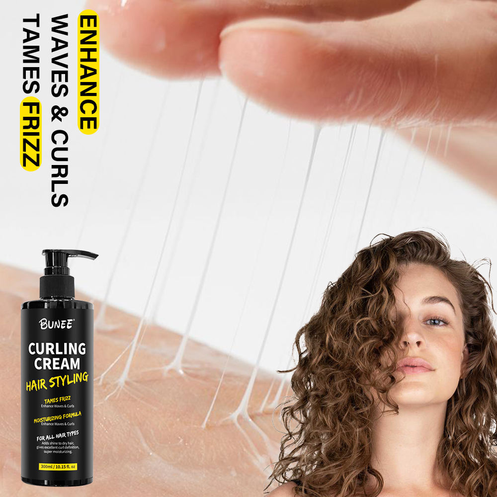 Crème de curling de cheveux