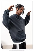 Penpace Garment – Nouveau pull à capuche pour homme, collection Automne/Hiver 2026, style Paris Light Panel, avec imprimé, en coton, coupe ample
