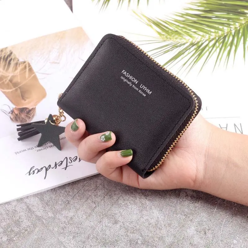 Mini Wallet women's short zipper cute zero wallet student short women's wallet