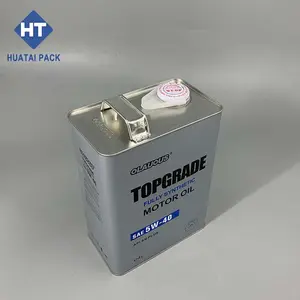 Factory Price Square Screw Top Oil Engine Oil Tin Can For Thinner And Motor Oil Packaging