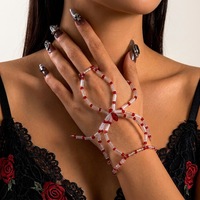 Bracelet en perles acryliques et résine à motif animal araignée néo-gothique pour femme, accessoire cadeau, bijoux de mode en gros