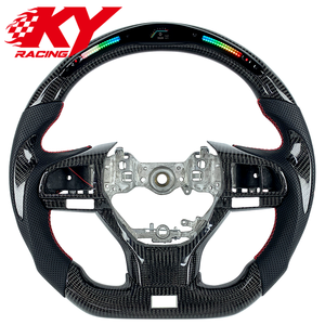 Volant en fibre de carbone et cuir véritable avec LED pour Lexus GS350 GS300 IS300 IS350 Sport IS NX ES RX NX CT LC500 - Product Image 1