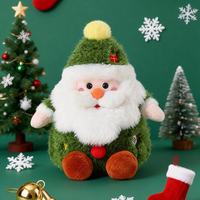 Boîte de rangement de Noël pour cadeaux, jouets en peluche, Père Noël, Bonhomme de neige, Arbre de Noël, Bonhomme en pain d'épices, animaux en peluche, peluches douces de Noël