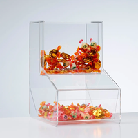 RAYYI Boîte distributrice de bonbons en plexiglas acrylique personnalisée Présentoir de friandises transparent