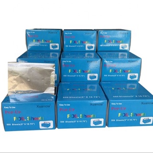 OEM 500 tấm 5x11 inch mềm pre-cut nổi bạc tóc lá làm nổi bật cấp thực phẩm cho Salon sử dụng - Product Image 1