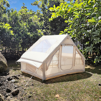 Tente de camping familiale portable quatre saisons, tissu Oxford imperméable, toit gonflable élégant pour 2 à 4 personnes, pour les voyages en plein air