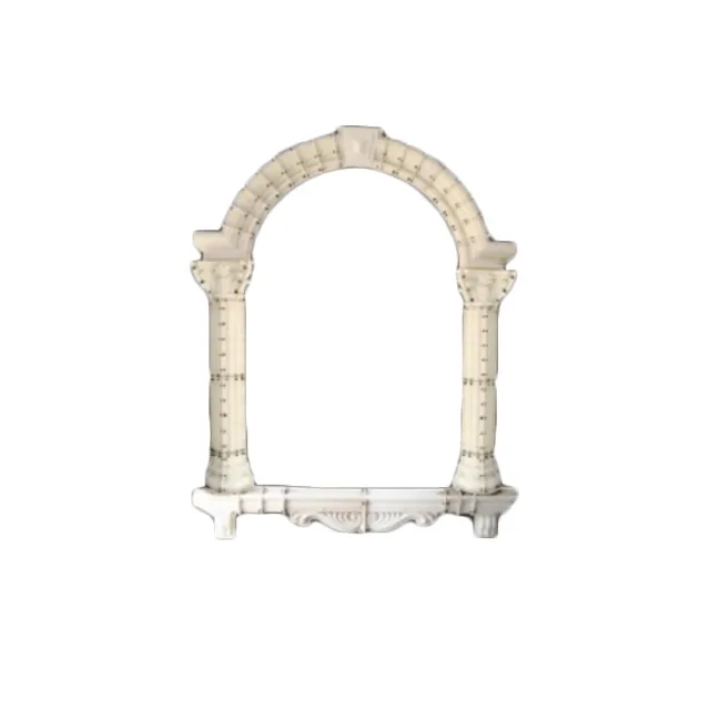 Molde de moldura de plástico para puerta de pared Exterior estilo romano, pilar lateral de ventana, prefundido de cemento