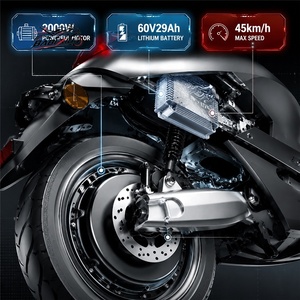 Scooter électrique puissant à double batterie au lithium 72V 2000W, design moderne UE, longue autonomie, idéal pour les trajets urbains - Product Image 4