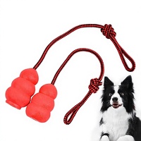 Jouet à mâcher pour animaux de compagnie en caoutchouc naturel avec corde en forme de gourde pour chiens de taille moyenne/grande, pour l'entraînement à la mastication, durable et élastique