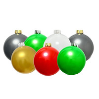 Boule de Noël gonflable en PVC pour l'extérieur Ornements de Noël gonflables surdimensionnés pour l'extérieur