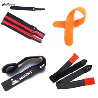 Attaches-câbles réutilisables à boucle réglable double face avec impression de logo personnalisé pour l'organisation des câbles à la maison et au bureau