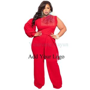Size Women Jumpsuit <strong>Elegant</strong> for <strong>Wedding</strong> African <strong>Clothes</strong> Spring Wide Leg Playsuit One Sleeve Large Big Ladies Jumpsuit 2024 - Product Image 2