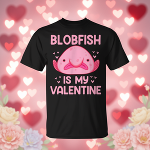 T-shirt Animal Blobfish My Valentine Ugly Cute - T-shirt promozionale per regalo di San Valentino - Product Image 3