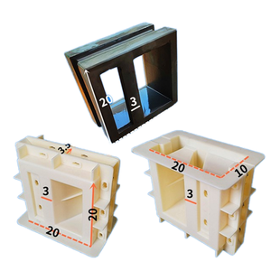 Cetakan ABS Modern Dua Sisi untuk Panel Jendela, Cetakan Beton Blok Dekoratif, Presisi Tinggi, Plastik dengan Finishing Poles - Product Image 2