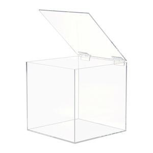 Wholesale Custom Square Acrylic Box Storage Stackable Cubes Transparent Acrylic Display Box