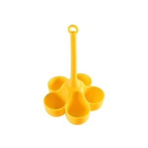 5 puits <span class=keywords><strong>micro</strong></span>-ondes résistant à la chaleur sans BPA Silicone <span class=keywords><strong>oeuf</strong></span> bouilli tasse petit déjeuner Kit outils d'oeufs - Product Image 5