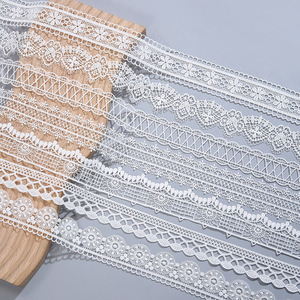 Cổ Điển Trắng Nước Hòa Tan Thêu Ren Cắt Tỉa Sexy Polyester Mã Thanh Lá Ren Ribbon Cho Dresses - Product Image 5