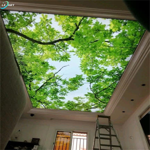 LeArt <span class=keywords><strong>Isolation</strong></span> Suspendu 3d panneau mural pvc <span class=keywords><strong>plafond</strong></span> de toit Tuiles faux aluminium <span class=keywords><strong>Plafond</strong></span> tendu Pour Balcon - Product Image 2