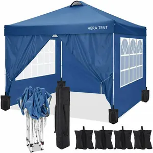 Tenda gazebo dobrável pop up de 3x3, resistente, para vendas, uso ao ar livre, perfil de aço flexível