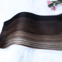 Extensions de cheveux vierges Genius Weft à double trame, cuticules alignées, 100 % cheveux humains bruts, balayage, 24-26 pouces, vente en gros