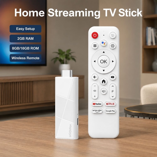 Portable RK3518 Android TV Stick With BT Voice Remote 2.4G+5G WiFi 4K Streaming Stick for Smart Television