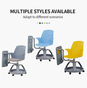 Chaise de formation pour enseignant et étudiant avec tableau d'écriture, base trépied, en plastique, pour salle de classe, bureau, université - Product Image 2
