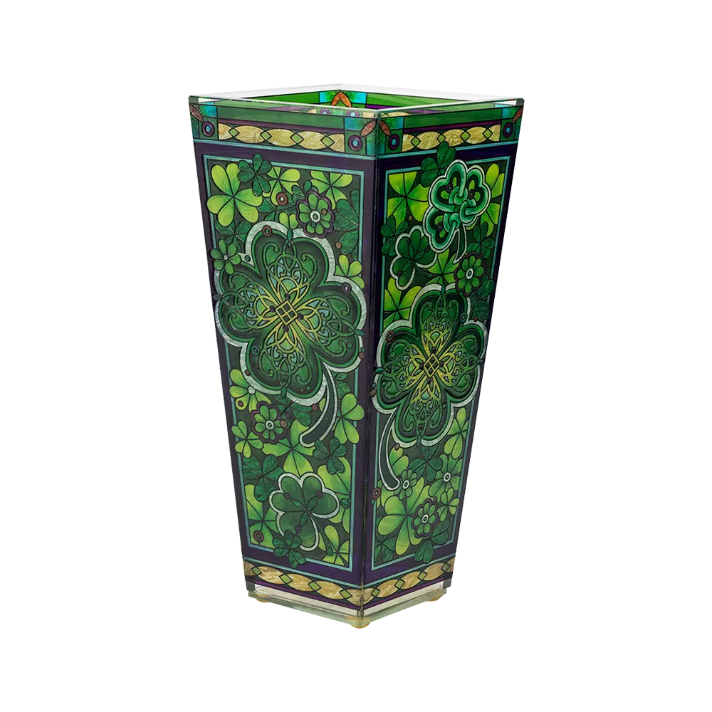 Moderne Nieuwe Type Unieke Home Decor Glazen Bloemenvaas Art Lover Green 3D Schilderen Bloemenvaas