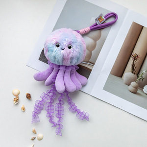 New Cute Jellyfish Pendant Plush <b>Toy</b> Octopus Stuffed Animal Doll Marine Life Cartoon Bag Charm Keychain Dolls for Kids Adult - Product Image 4