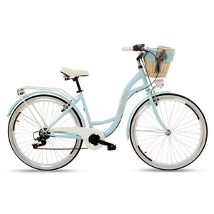 Bicicletta da città classica da <span class=keywords><strong>donna</strong></span> con cestino, produzione cinese / Bicicletta retrò da <span class=keywords><strong>donna</strong></span> per adulti OEM in stock - Product Image 2