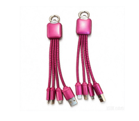 Kabel Pengisi Daya USB Tipe C 2 in 3 dengan Lampu Berpendar dan Logo Custom, Hadiah Promosi dengan Cetak Logo Sesuai Pesanan