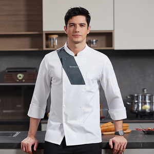 Chaqueta <span class=keywords><strong>de</strong></span> Chef Japonesa para Pastelería, Uniforme <span class=keywords><strong>de</strong></span> Chef para Restaurante, Chaqueta <span class=keywords><strong>de</strong></span> Cocina, Uniforme <span class=keywords><strong>de</strong></span> Chef para Hombre, <span class=keywords><strong>Delantal</strong></span> <span class=keywords><strong>de</strong></span> Chef para Hombre, Uniforme <span class=keywords><strong>de</strong></span> Hotel - Product Image 2