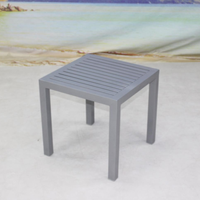 Table d'extérieur en aluminium imperméable pour l'extérieur Table basse carrée pour les loisirs en plein air Patio Piscine Taille Table pour la chaise longue