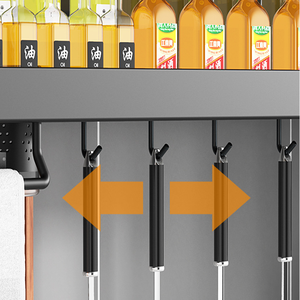 <span class=keywords><strong>Portaspezie</strong></span> da parete in <span class=keywords><strong>acciaio</strong></span> inossidabile con Organizer per coltelli staccabile da cucina - Product Image 5