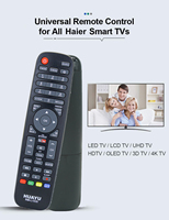 Télécommande universelle à code fixe HUAYU RM-L1535 pour téléviseurs LCD LED Haier avec 4 boutons, portée de 10 m, piles AAA (non incluses)