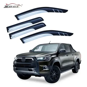 Hot Selling High Quality Exterior Accessories Window Visor Car Door Visor for Toyota HILUX VIGO 08 PMMA Rain Protection easily