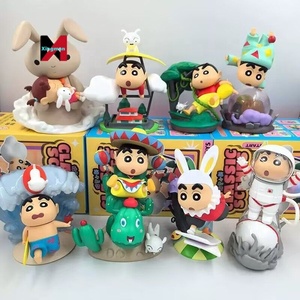 Crayon Shin chan Kem động vật 6 loại + 8 cảnh hình đặt Mô hình tượng sưu tập Máy tính để bàn trang trí quà tặng - Product Image 1