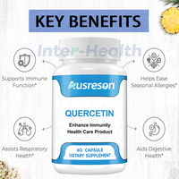 Capsules de complexe de quercétine Ausreson Oem, compléments alimentaires à base de plantes, capsules d'extrait de quercétine pour soutenir le système immunitaire