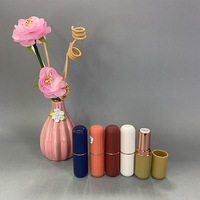 Premium vide rose personnalisé baume à lèvres étui mat rose or rond rouge à lèvres brillant tube luxueux en plastique vide caso de labios