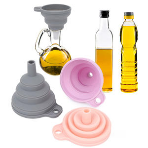 Dobrável portátil Food Grade <span class=keywords><strong>Silicone</strong></span> <span class=keywords><strong>Folding</strong></span> Funil Cozinha Eco-friendly Funis para Garrafas Cozinha Acessórios - Product Image 4